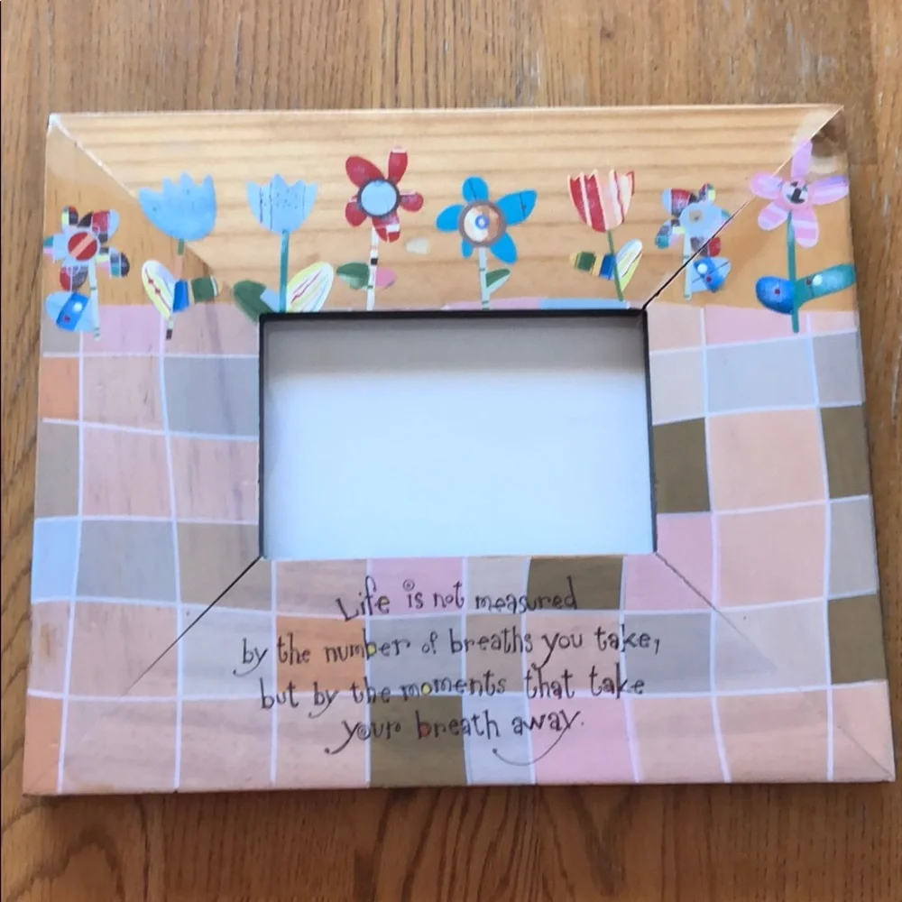 Wood 8x10 picture frame that fits a 4x6 photo